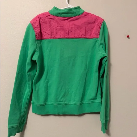 Masters Green and Pink Quarter-Zip Pullover - Picture 2 of 3